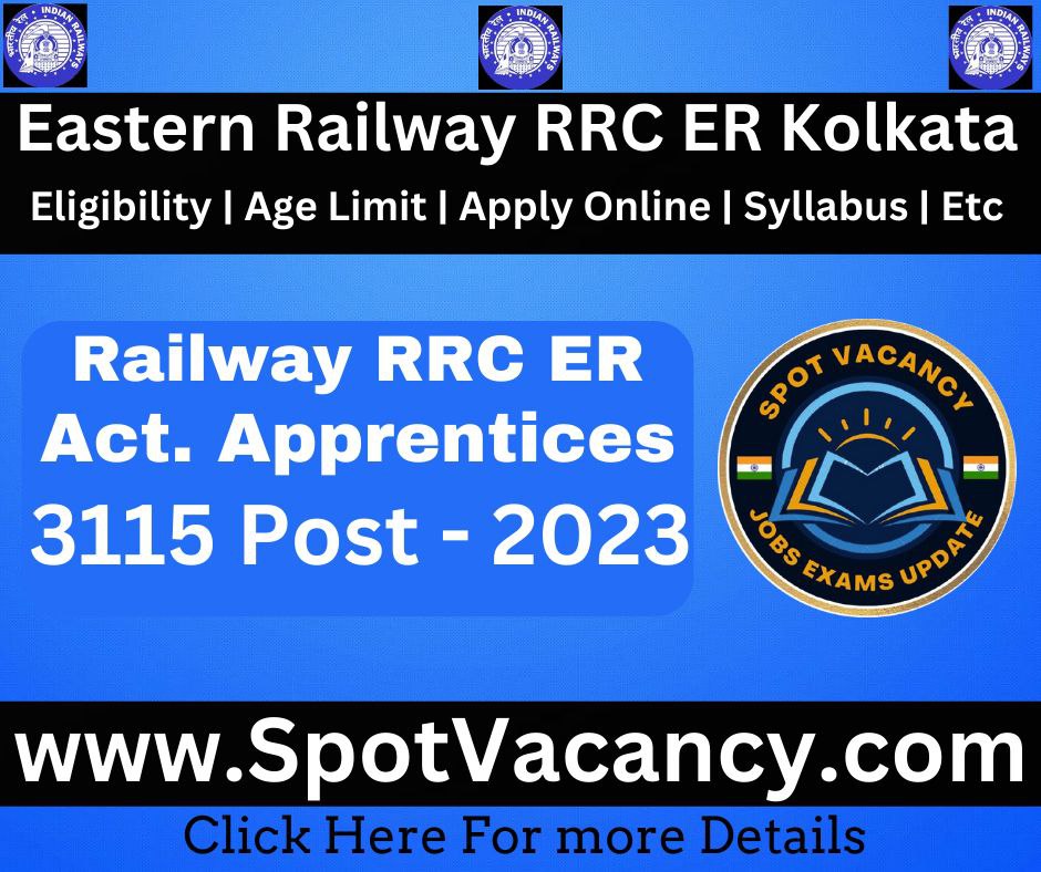 Eastern Railway RRC Apprentices Apply Online For Post 3115 ...